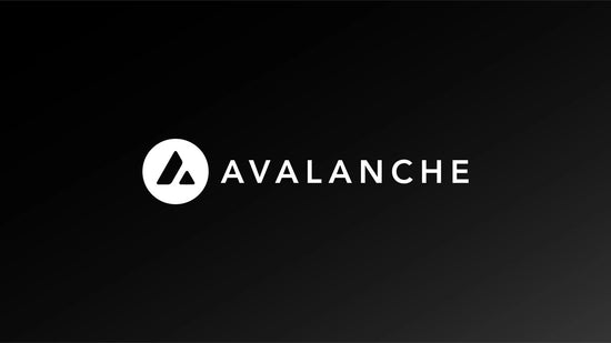 White Avalanche logo on Black Background Wallpaper