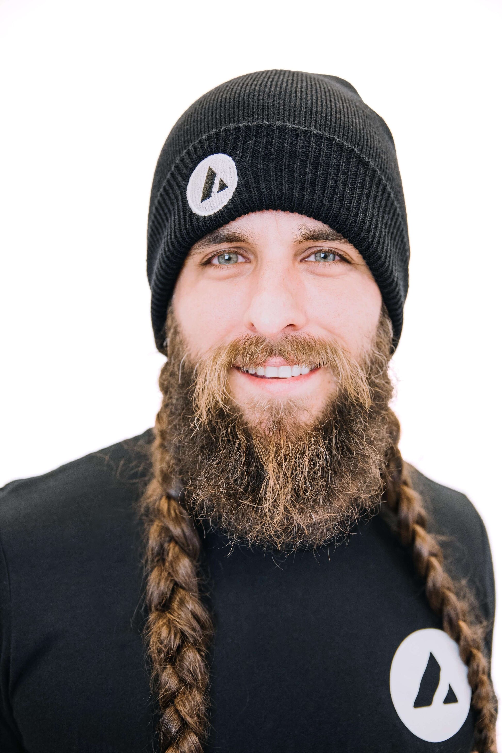 Man wearing Avalanche Beanie (Black) front view
